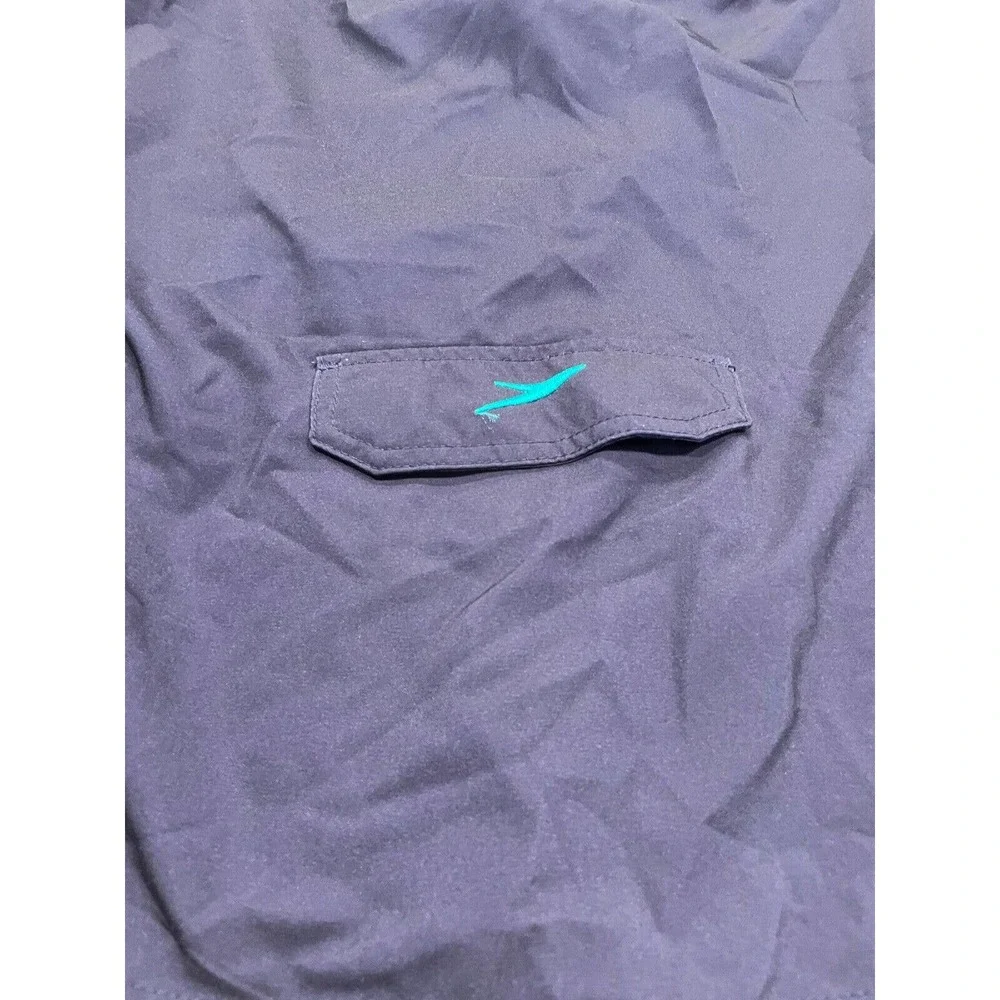 Speedo Size 36 Mens Interference Glow Board Shorts Swim Trunks Cargo Pocket Blue